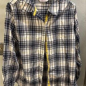 Plaid Women’s Shirt in Navy and Yellow